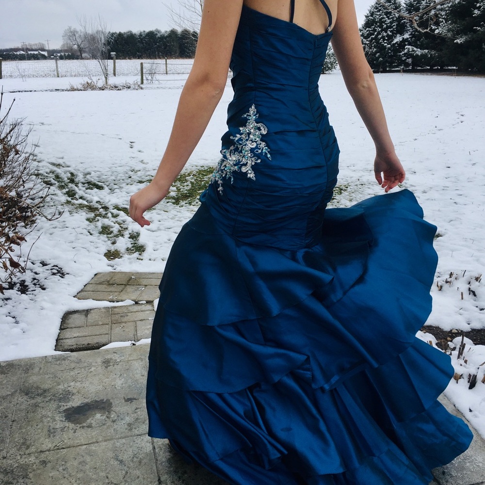 Ocean Blue Formal Prom Dress